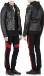 2016 balmain paris biker jeans pas cher bm929- rouge noir